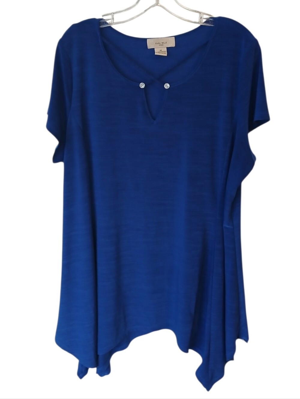 Diana Belle Drape Tunic with Decorative Buttons Size 1X